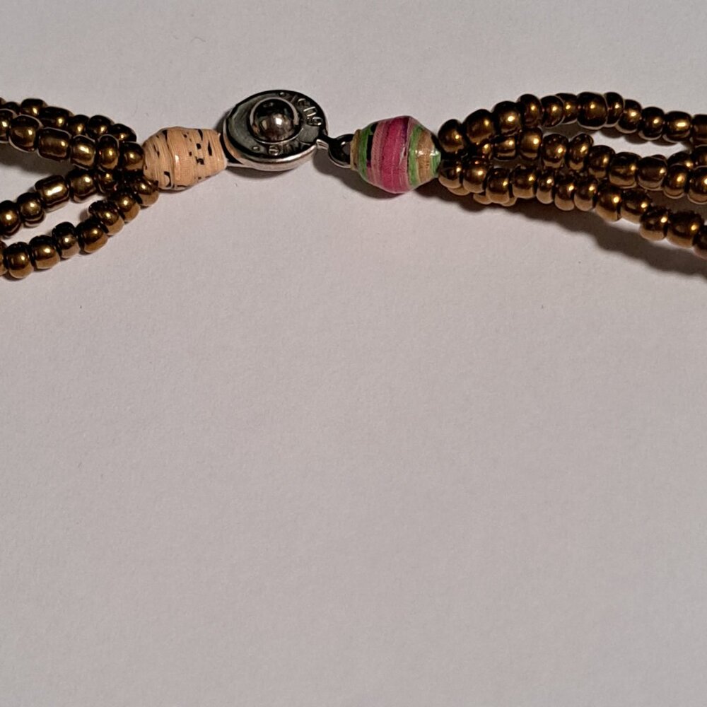 Teng Yue paper bead multi strand necklace - Picture 2 of 9
